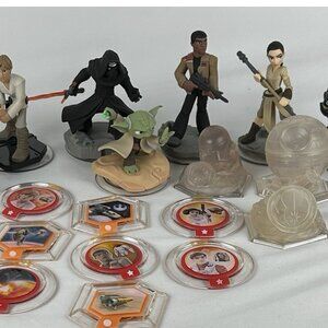 Disney Infinity 3.0 Star Wars Figures Lot Of 20 Yoda Leia Kylo Ren Crystals